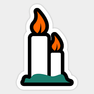 Candle Halloween Sticker